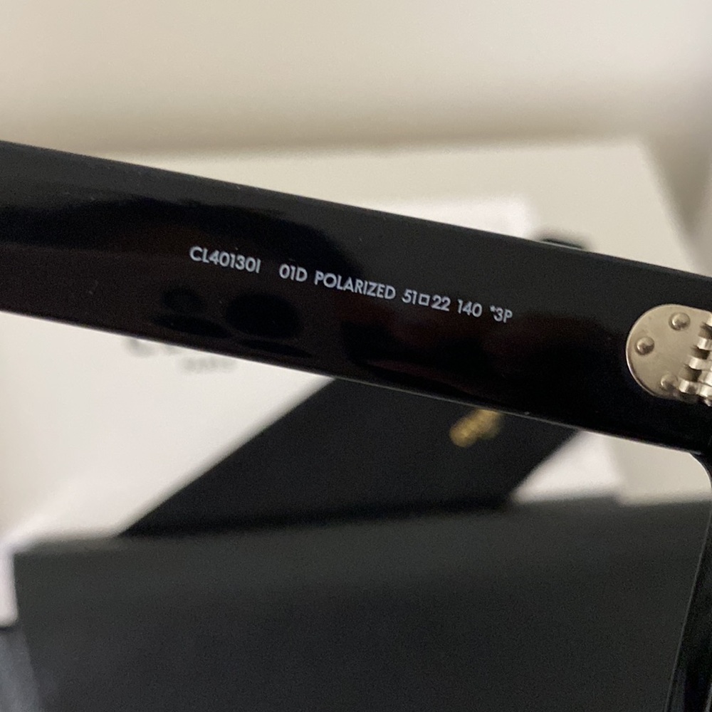 Celine Polarized Rectangle Acetate Sunglasses - image 4